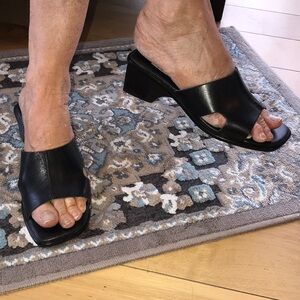 Black Leather Sandals